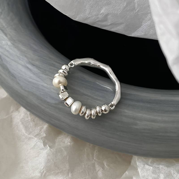 Vintage Silver & Pearl Ring