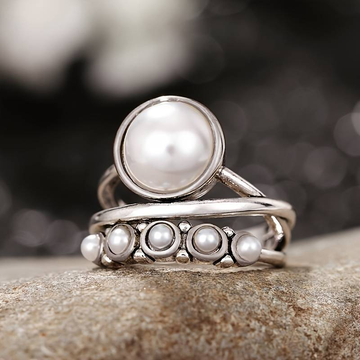 Vintage Pearl & Silver Ring